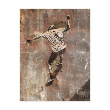 Estilo de Arte da Rua Skateboarder