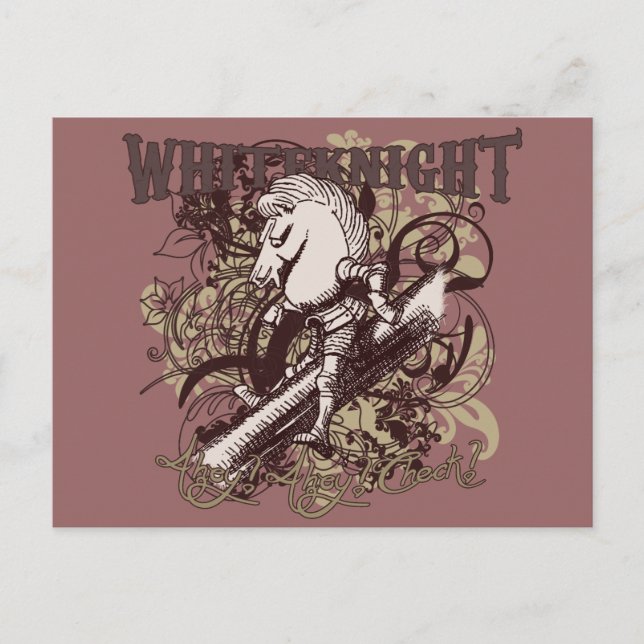 Cartão Postal Estilo de Carnaval Branco (Frente)