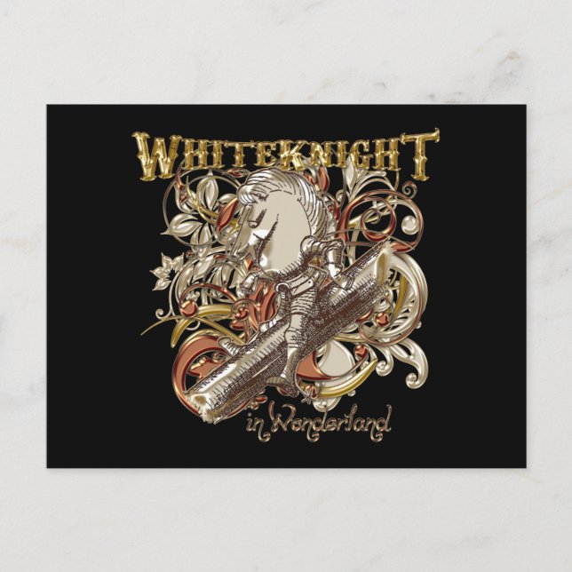 Cartão Postal Estilo de Carnaval White Knight (Versão Dourada) (Frente)