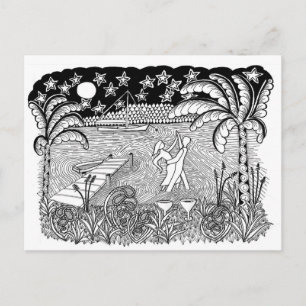 Cartão Postal Estilo de dança de praia