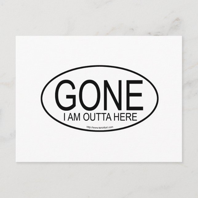 Cartão Postal Estilo de Euro GONE (Frente)