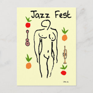 Cartão Postal Estilo de Matisse de Fest Jazz