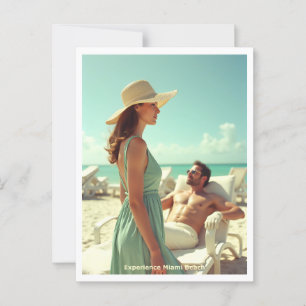 Cartão Postal Estilo de Viagem de Experiência em Miami Beach