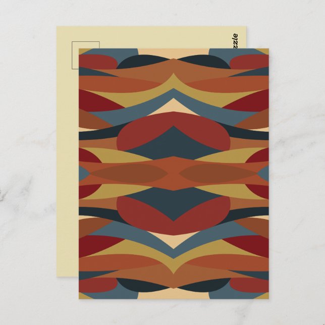 Cartão Postal Estilo de Vidro Geométrico Opaco Abstrato (Frente/Verso)