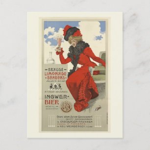 Cartão Postal Estilo de Vintage da Lemonade Bon Bons