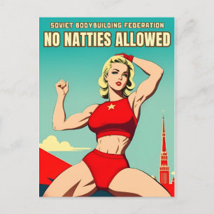 Cartão Postal Estilo de Vintage engraçado URSS soviética Humor M