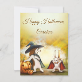 Cartão Postal Estilo de Vintagem de Cartão-Postal de Halloween P