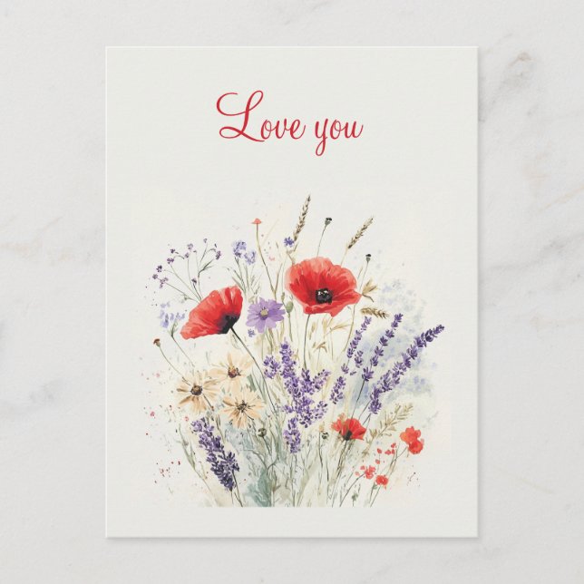 Cartão postal estilo Dia dos Namorados (Frente)