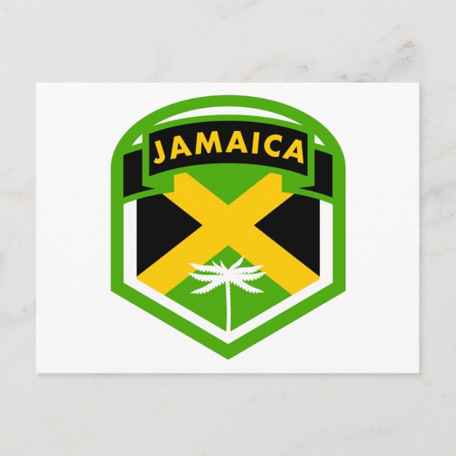 Cartão Postal Estilo do logotipo do sinalizador Jamaica (Frente)