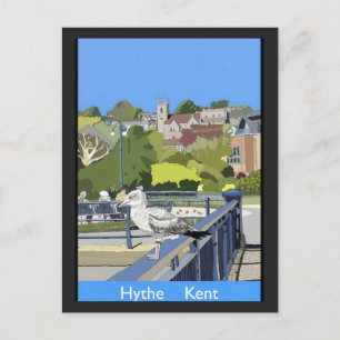 Cartão postal estilo ferroviário retrô de Hythe Ke