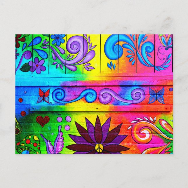 cartão postal estilo hippie dos anos 70 (Frente)