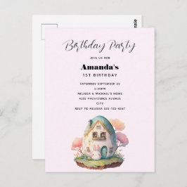 Cartão Postal Estilo Kawaii Japonês de Coelho Bonito