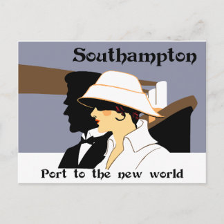 Cartão Postal Estilo marítimo retrô e Southampton