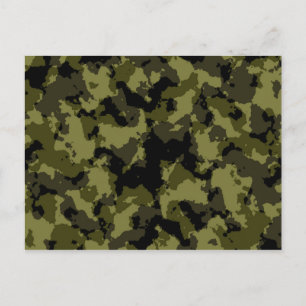 Cartão Postal Estilo militar de Camouflage