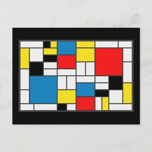 Cartão Postal Estilo Mondrian (Frente)