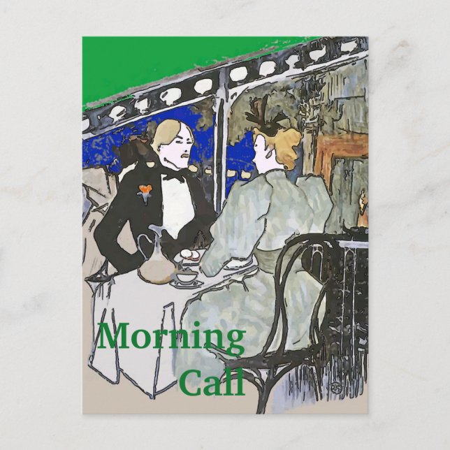 Cartão postal estilo retrô Cafe Du Monde (Frente)