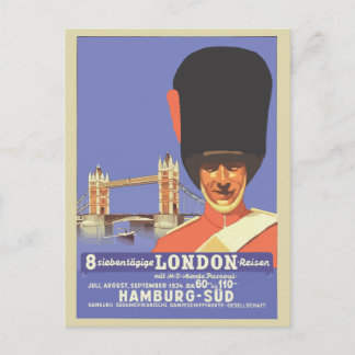 Cartão Postal Estilo retrorado viagem de Londres