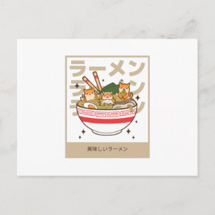 Cartão Postal Estilo Shiba - Ventiladores Ramen Deliciosos