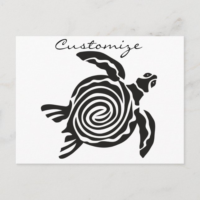 Cartão Postal Estilo Tribal Turtle Thunder_Cove (Frente)