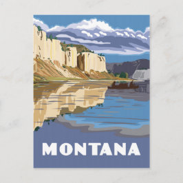Cartão Postal estilo viagens vintage Montana