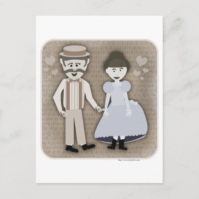 Cartão Postal Estilo Vintage Love 1890s (Frente)