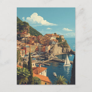 Cartão Postal Estilo Vintage Portofino Genova Itália
