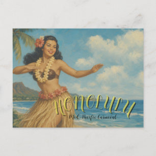 Cartão Postal Estilo Vintage Viagem Havaí