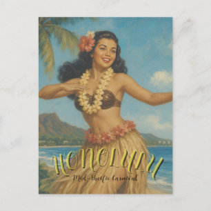 Cartão Postal Estilo Vintage Viagem Havaí