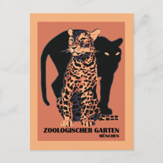 Cartão Postal Estilo Vintage Zoo Munique
