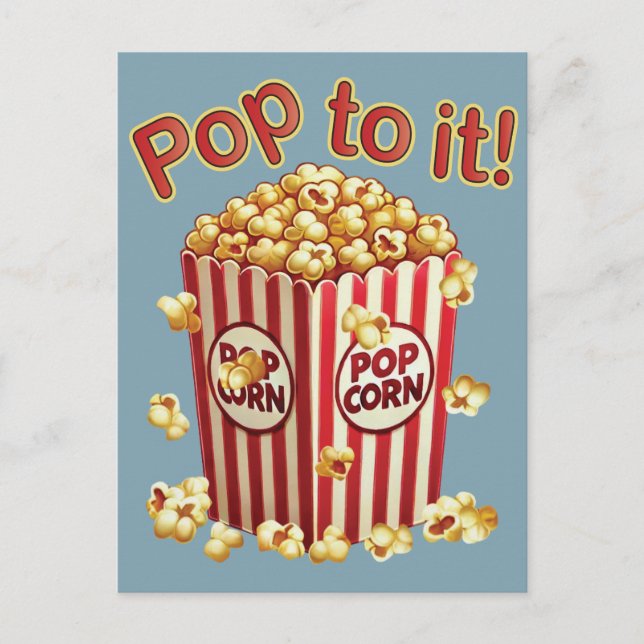 Cartão Postal Estique-se com Estilo - "Pop a ele!" (Frente)