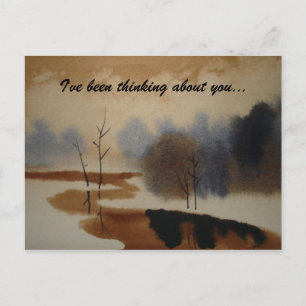 Cartão Postal Estive pensando em você... Carteira Postal