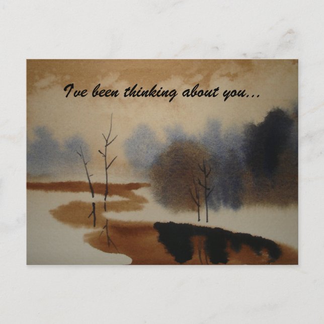Cartão Postal Estive pensando em você... Carteira Postal (Frente)