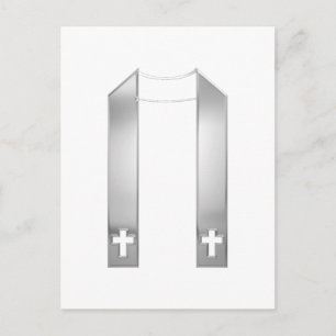 Cartão Postal Estola de Padre Prata 3-D