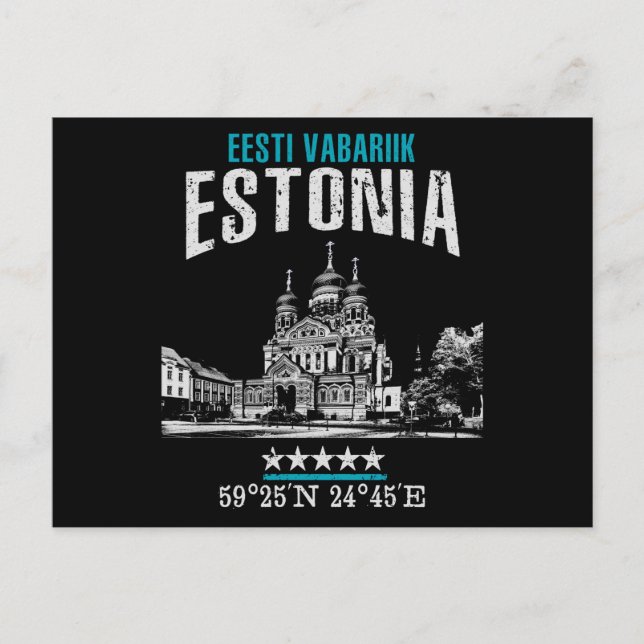 Cartão Postal Estônia (Frente)