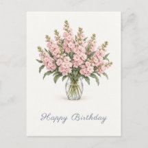 Estoque Rosa Bege Feliz Aniversário
