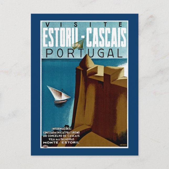 Cartão Postal Estoril - Cascais Portugal (Frente)
