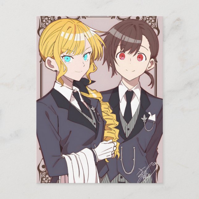 Cartão Postal Estou Apaixonada pela Vilã | Rae e Claire  (Frente)