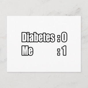 Cartão Postal Estou batendo diabetes (placar)