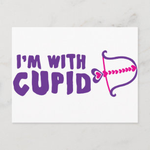 Cartão Postal Estou com Cupid