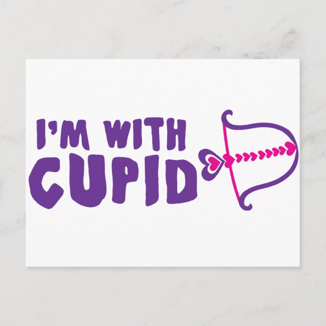Cartão Postal Estou com Cupid (Frente)