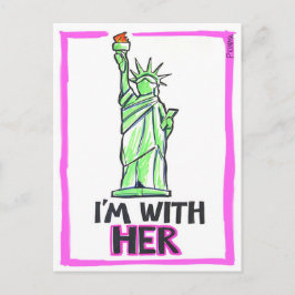 Cartão Postal Estou com ela
