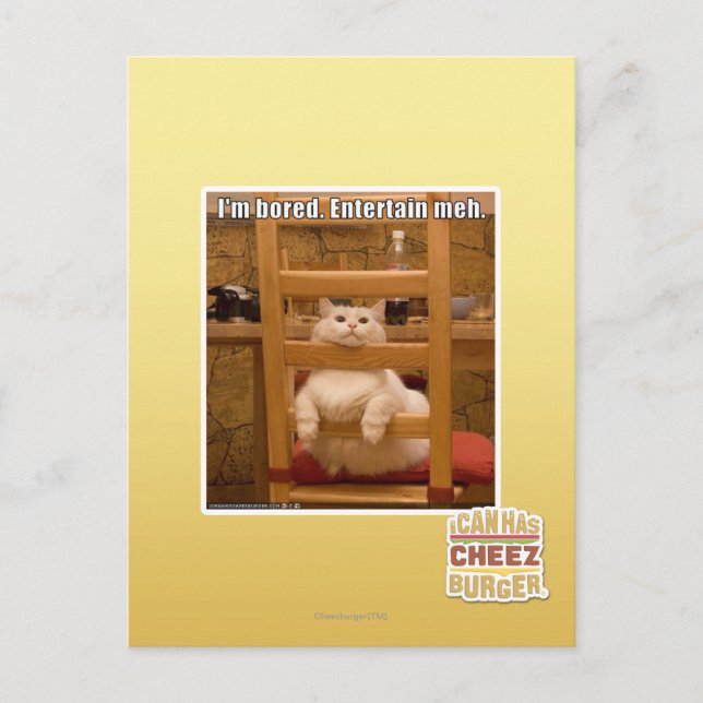 Cartão Postal Estou entediado. (Frente)