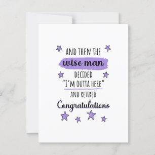 Cartão Postal "Estou Fora Daqui" Divertida Aposentadoria