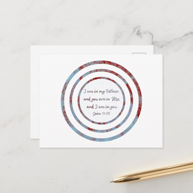 Cartão Postal Estou no meu pai John 14:20 (Frente/Verso In Situ)