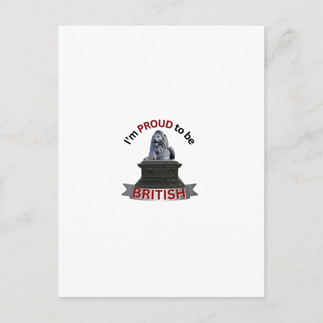 Cartão Postal Estou Orgulhoso de ser britânico (Frente)