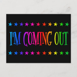 Cartão Postal Estou Saindo do Arco-Íris Negrito NCOD LGBTQ+