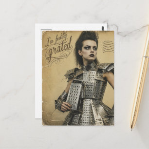 Cartão Postal Estou Sentindo Queijo Ralado Fantasia de Moda