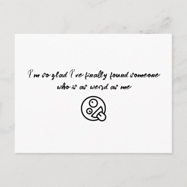 Cartão Postal Estou tão feliz que finalmente encontrei alguém Na (Frente)