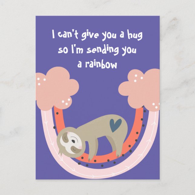 Cartão Postal Estou te enviando um sorriso Arco-Íris (Frente)