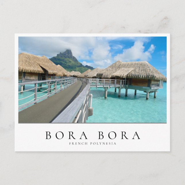 Cartão Postal Estouro aquático de Bora Bora, Polinésia Francesa (Frente)